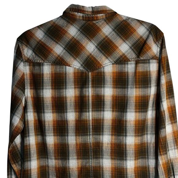 DIVIDED by H&M Western Plaid Snap Button Shirt Men’s Size Medium - Picture 4 of 8